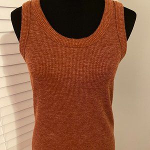 Burnt Orange Knit Tank Top